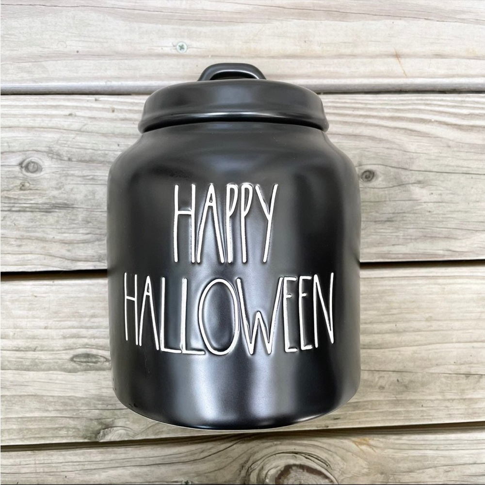 Rae Dunn Black Halloween Canister